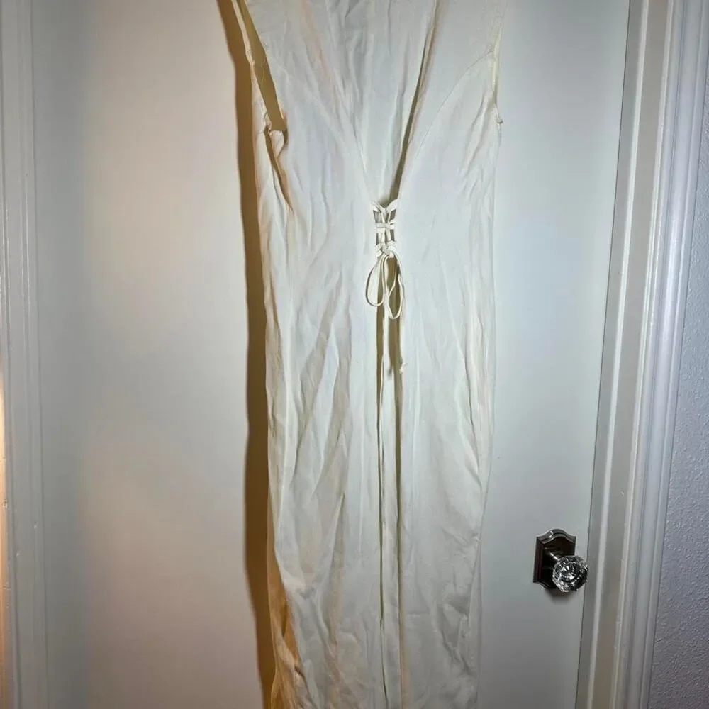 Unbranded Women's White and Cream Dress